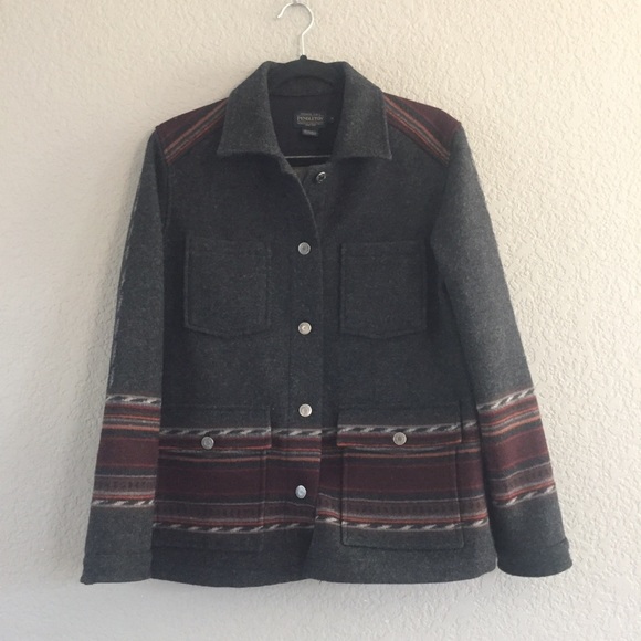 Pendleton Jackets & Blazers - Pendleton Aztec Wool Bomber Style Full Zip Jacket